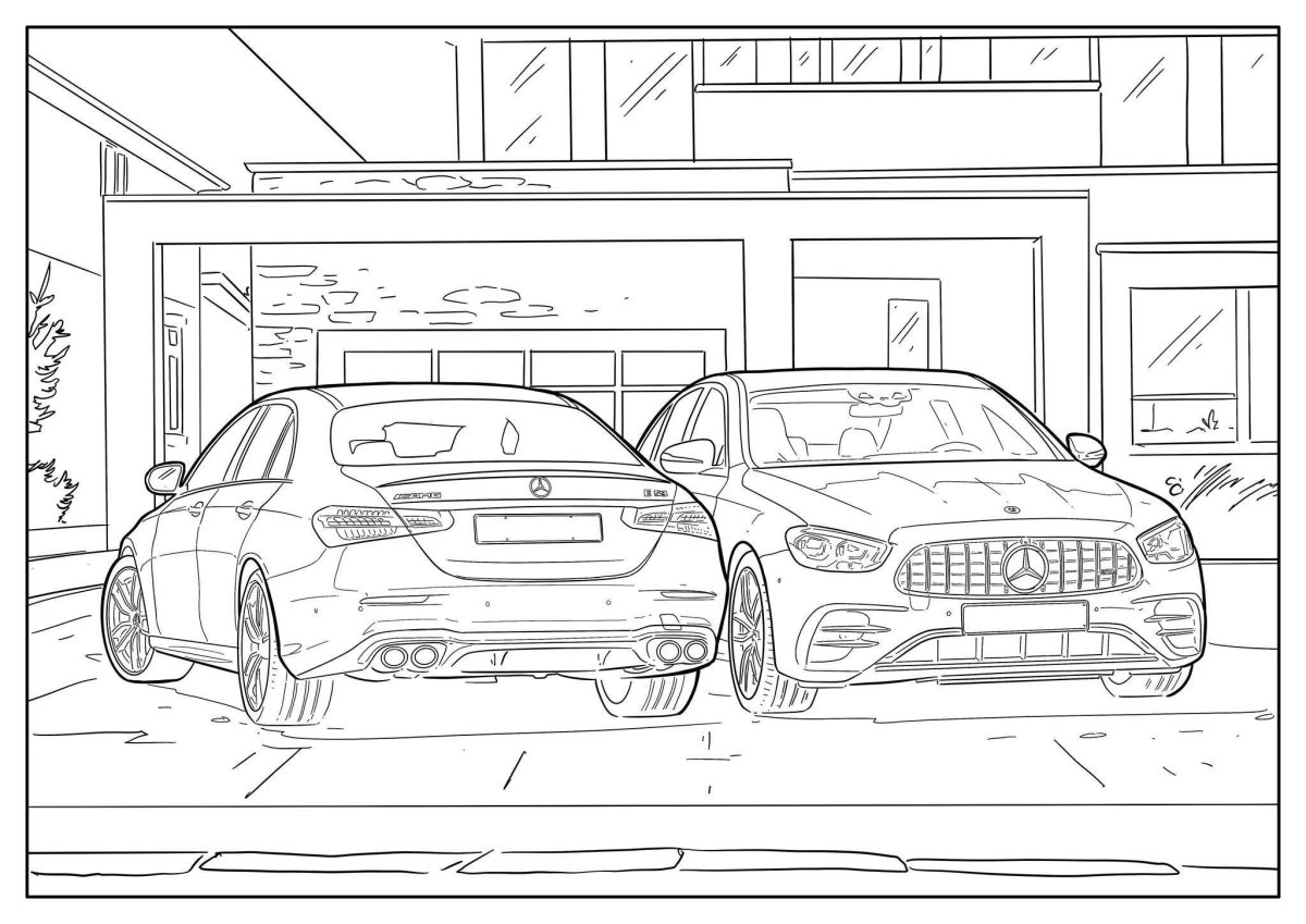 Раскраски машин Мерседес s63 AMG