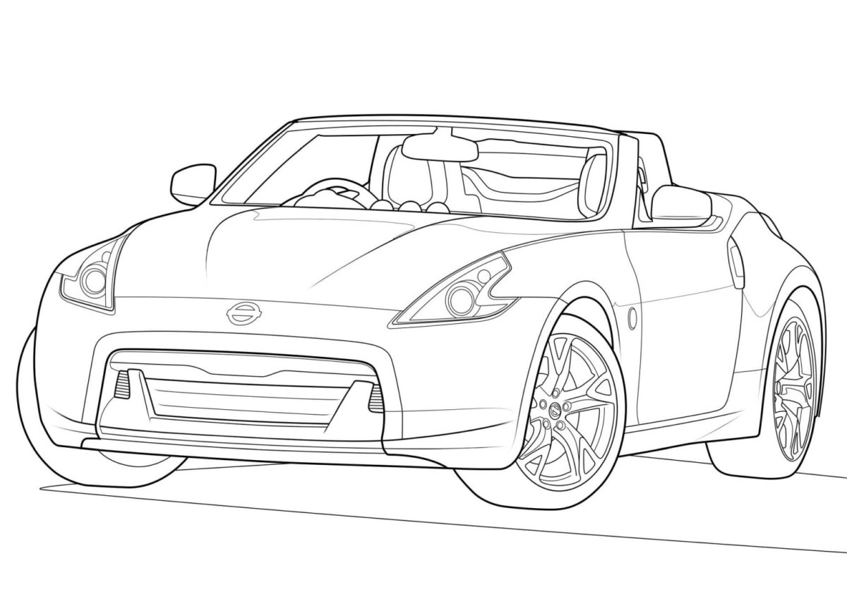 Ниссан 370 z машина раскраска