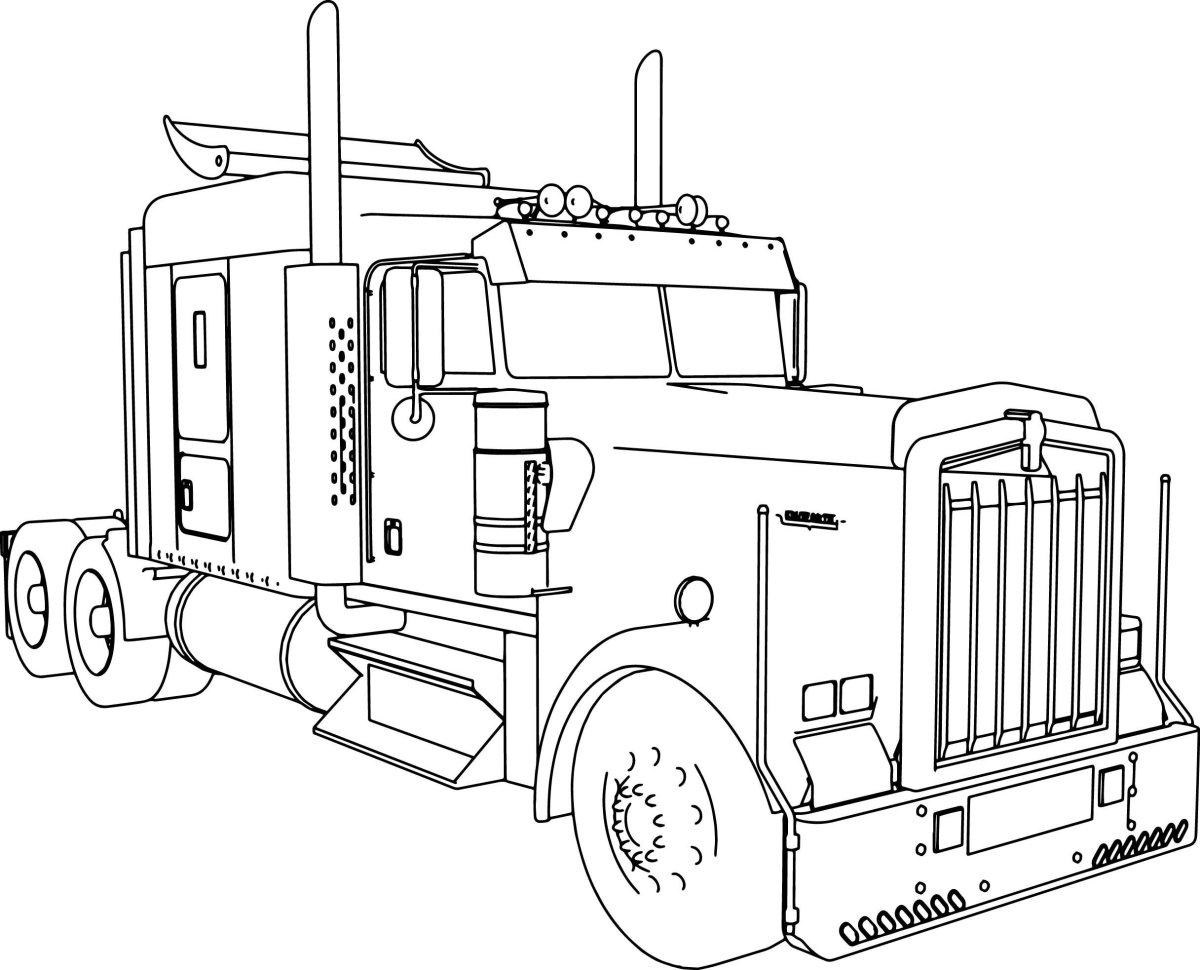 Kenworth w900 раскраска Оптимус