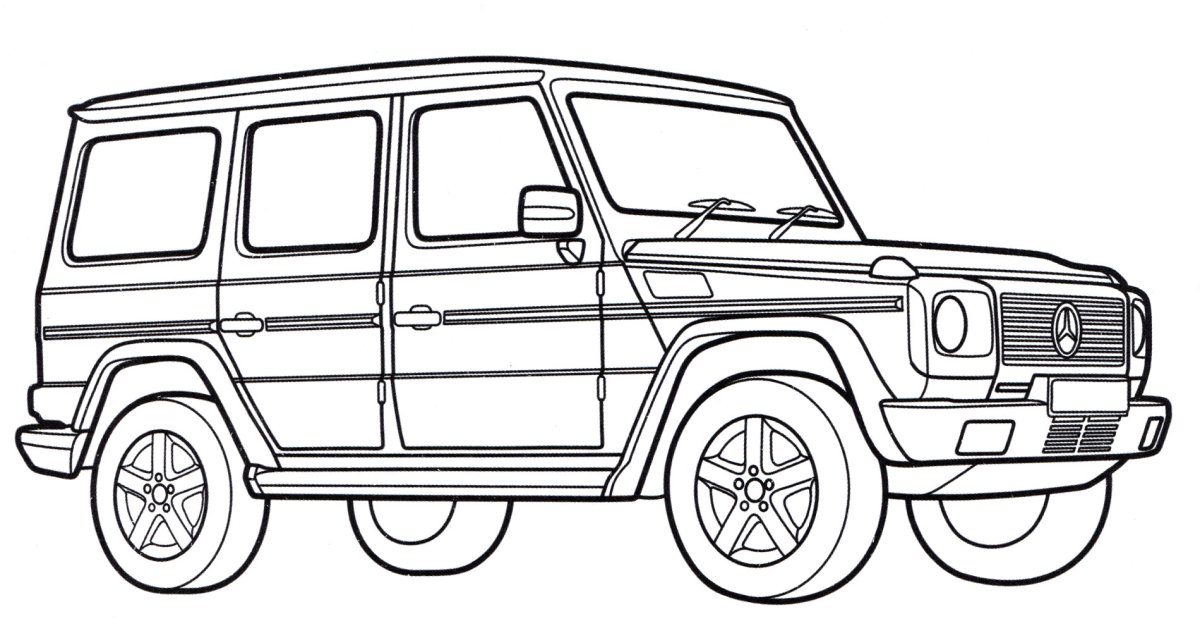 Mercedes Benz g63 раскраска