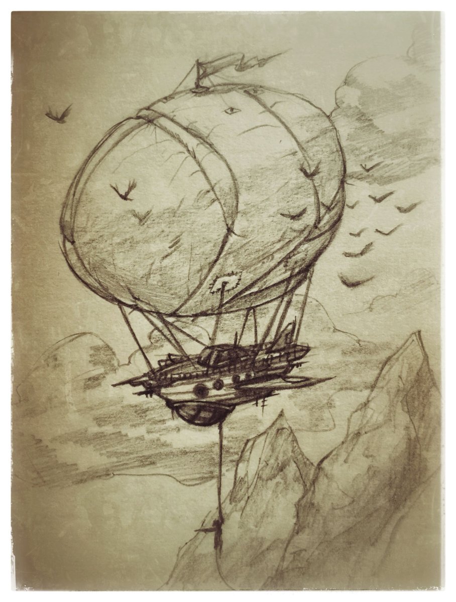 Дирижабль набросок