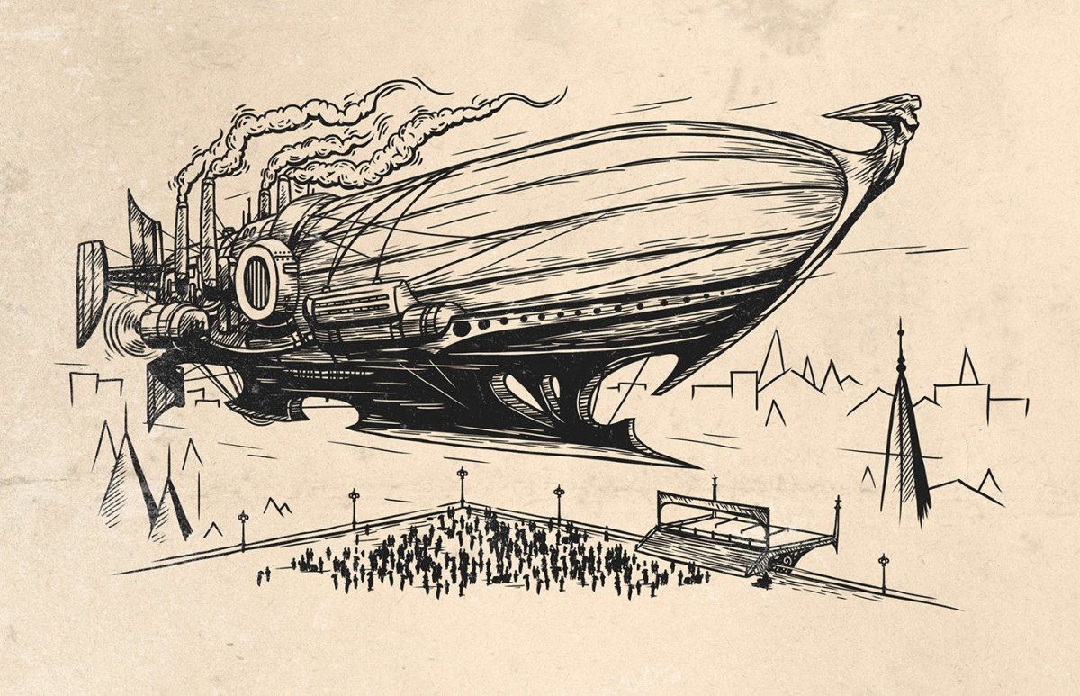 Цеппелин стимпанк Наутилус