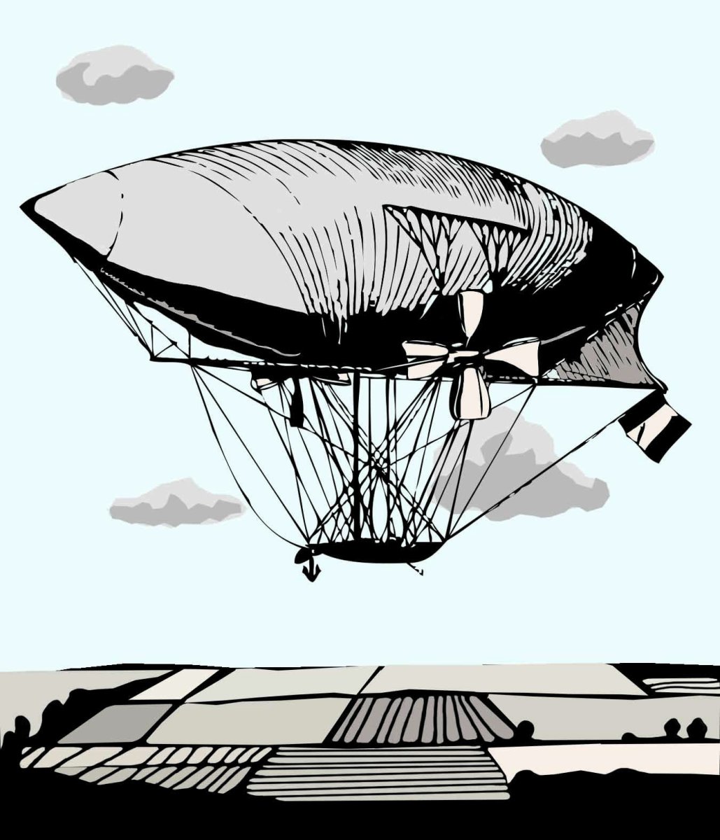 Дирижабль рисунок