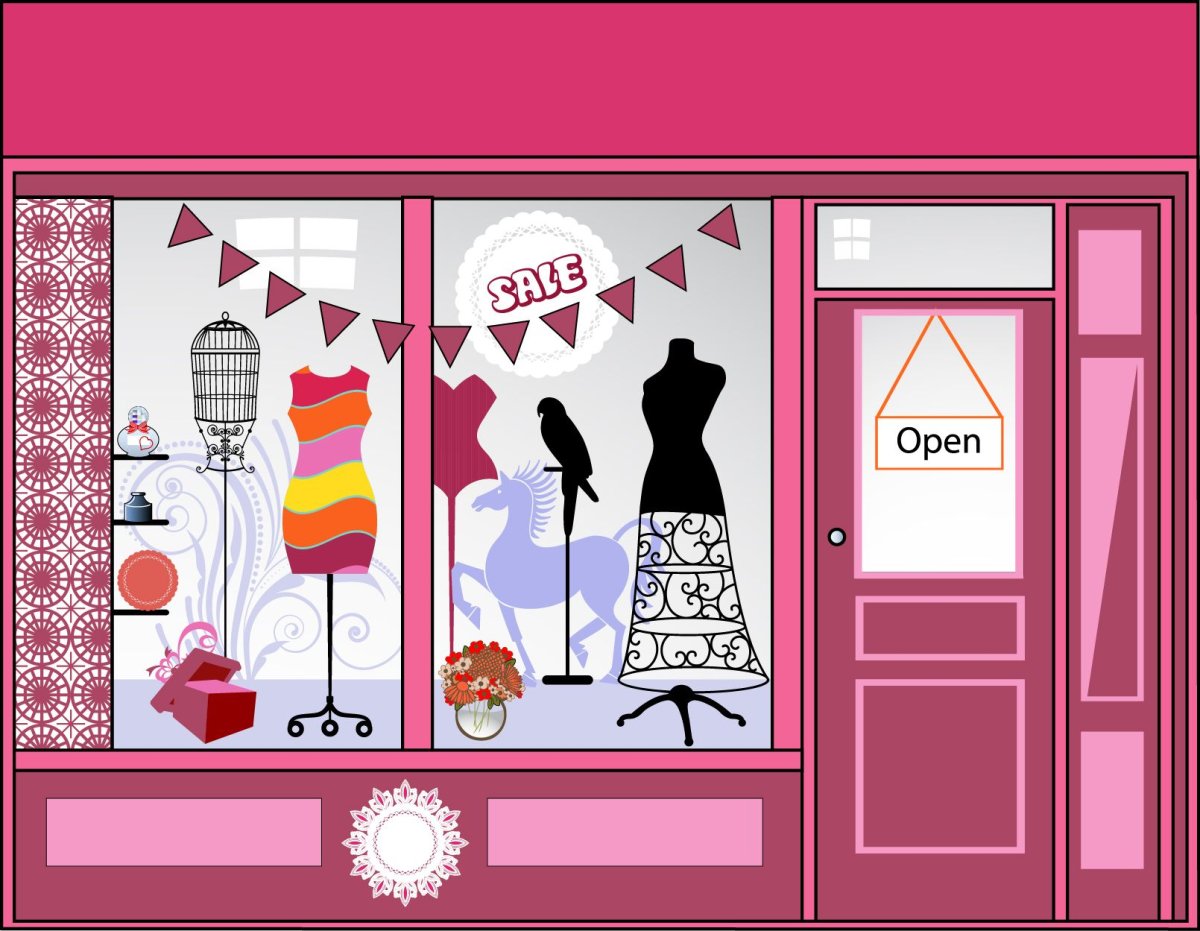 Витрина магазина рисунок