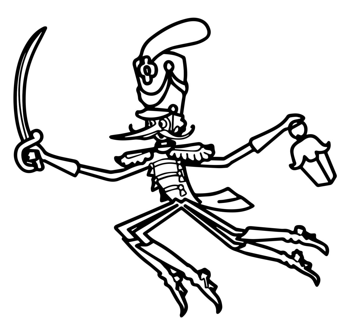 Раскраска Муха Цокотуха с комаром