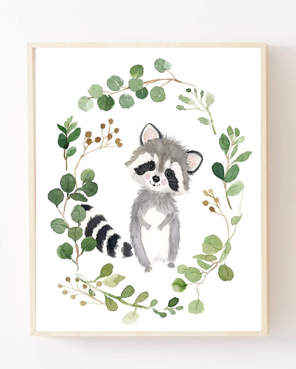 Енот акварелью