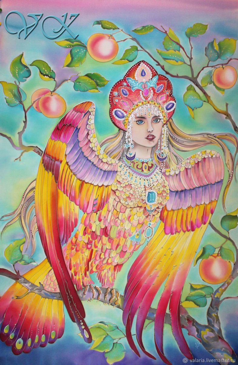 Алконост Гамаюн Сирин арт фэнтези