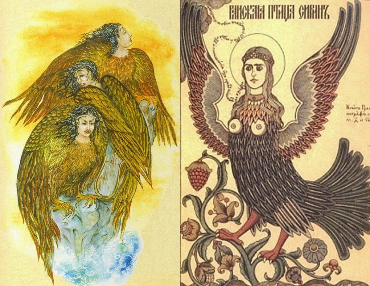 Сирин, алконост, Гамаюн и Феникс