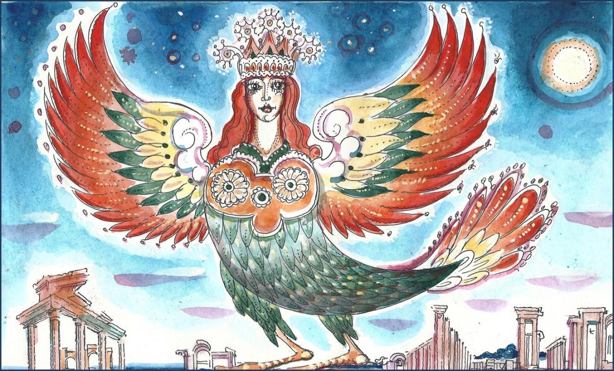 Сирин роспись Великоустюжская