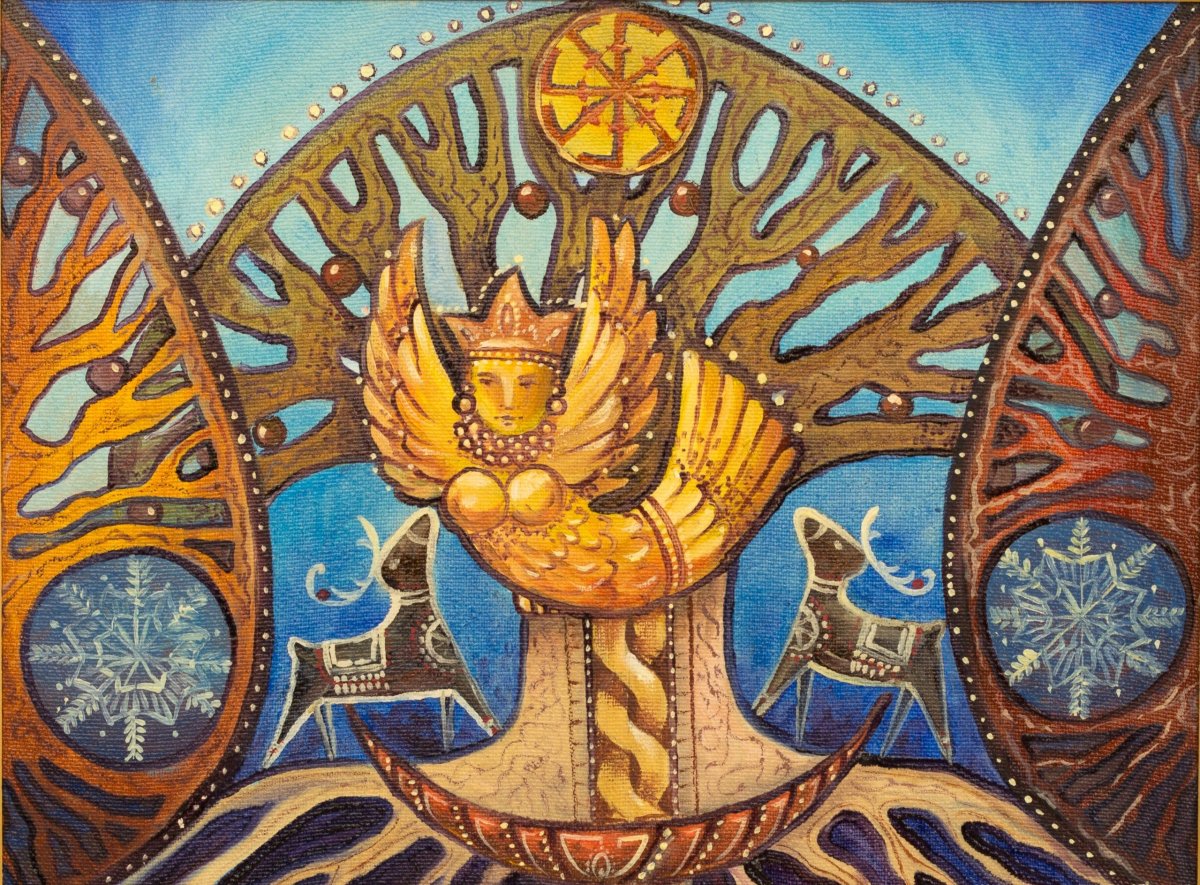 Графика птица Гамаюн Васнецов