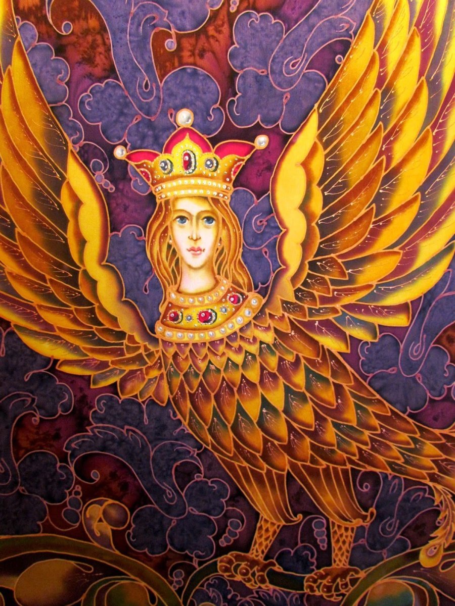 Резьба по дереву птицы Сирин Гамаюн алконост