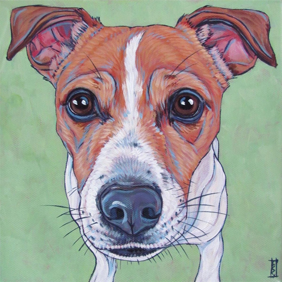 Рисунок собаки Джек Рассел терьер