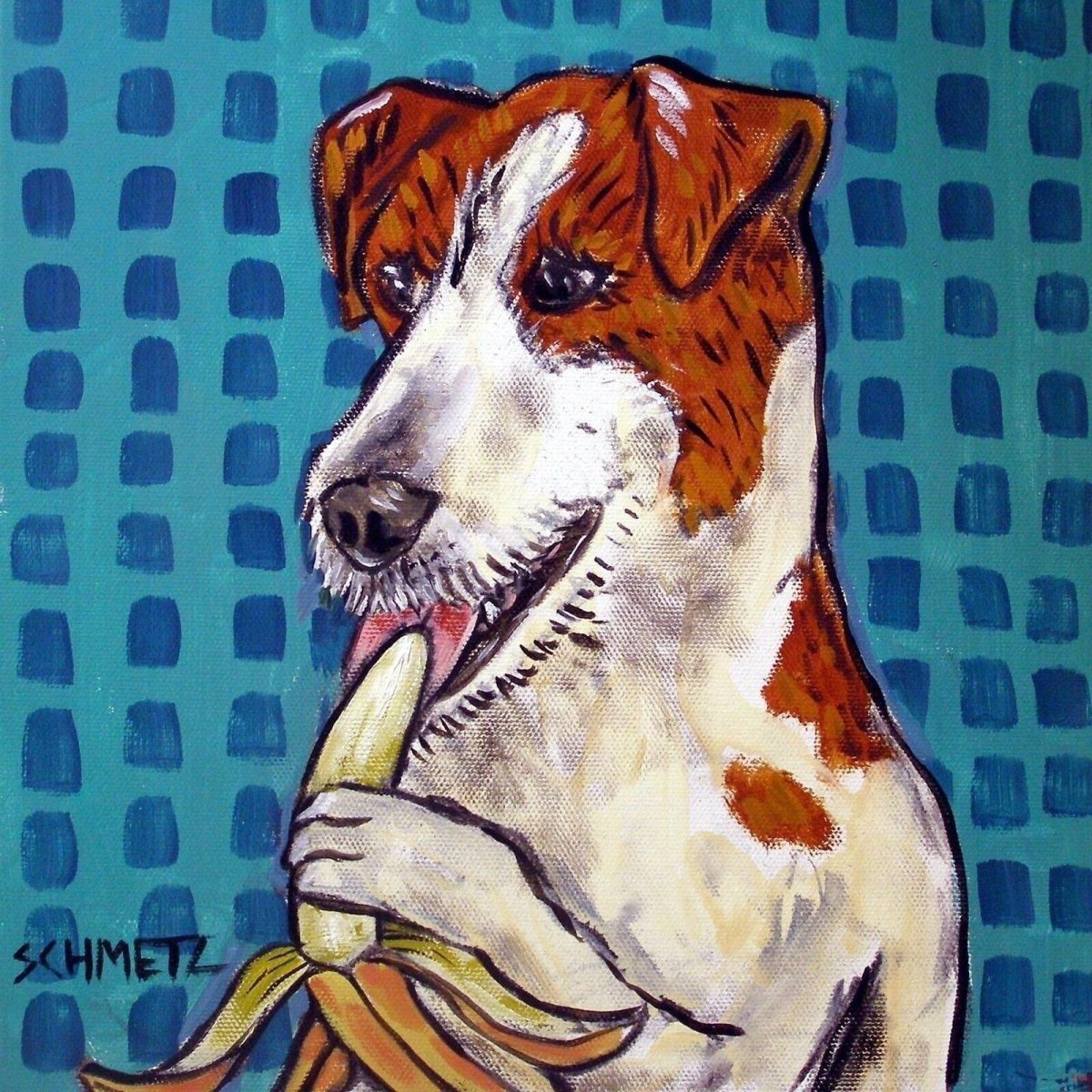 Собака арт Джек Рассел терьер