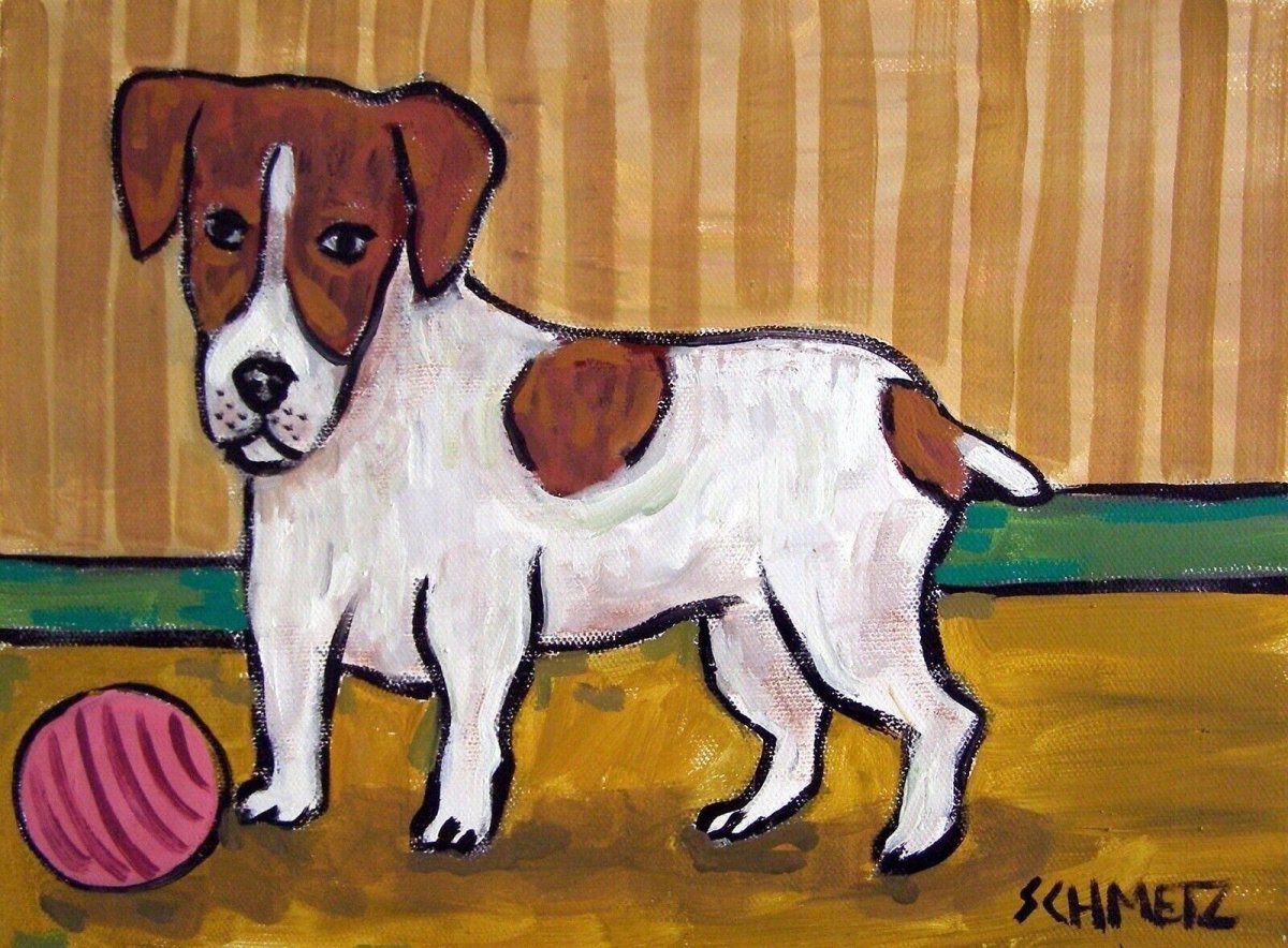 Синий трактор Джек Рассел собака