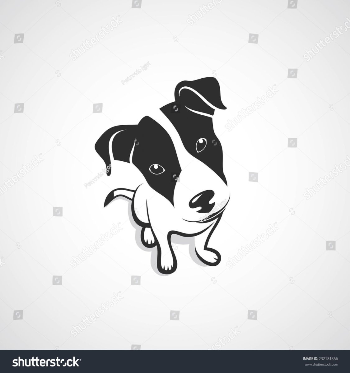 Джек Рассел терьер контур