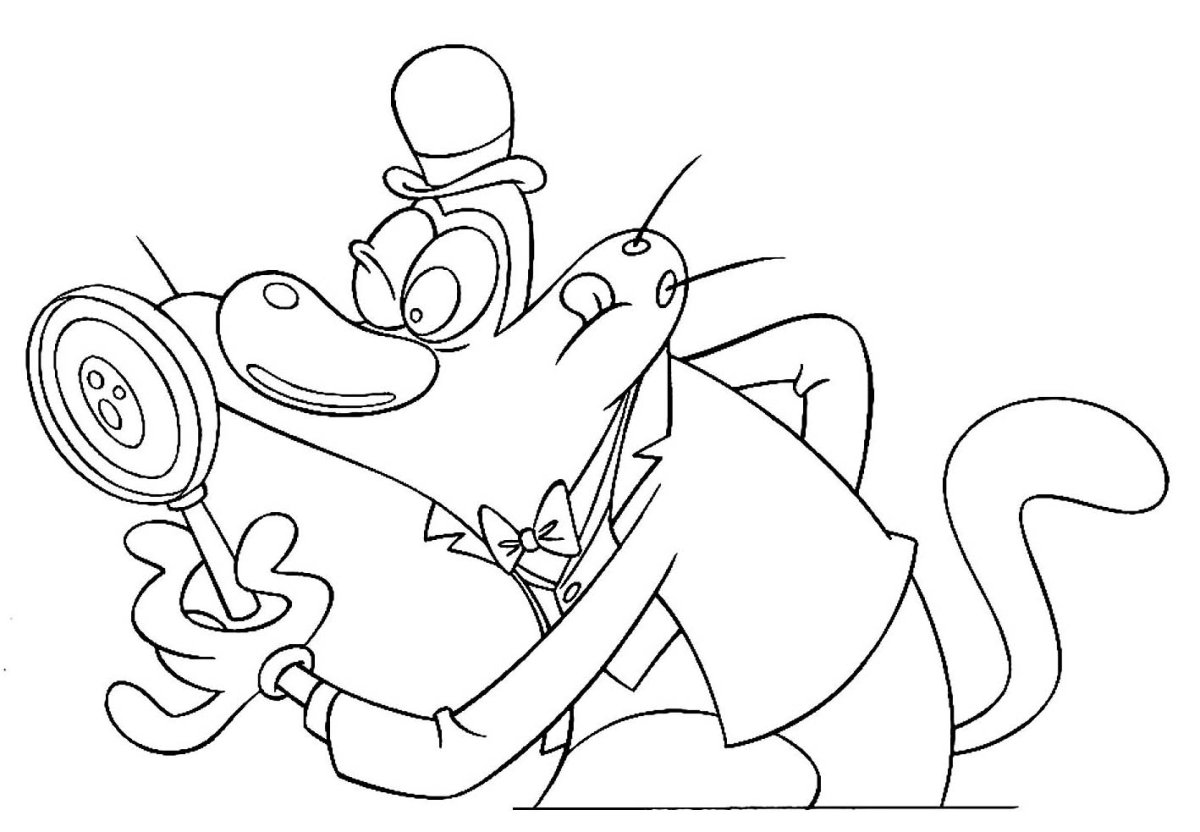 Раскраска Огги и тараканы