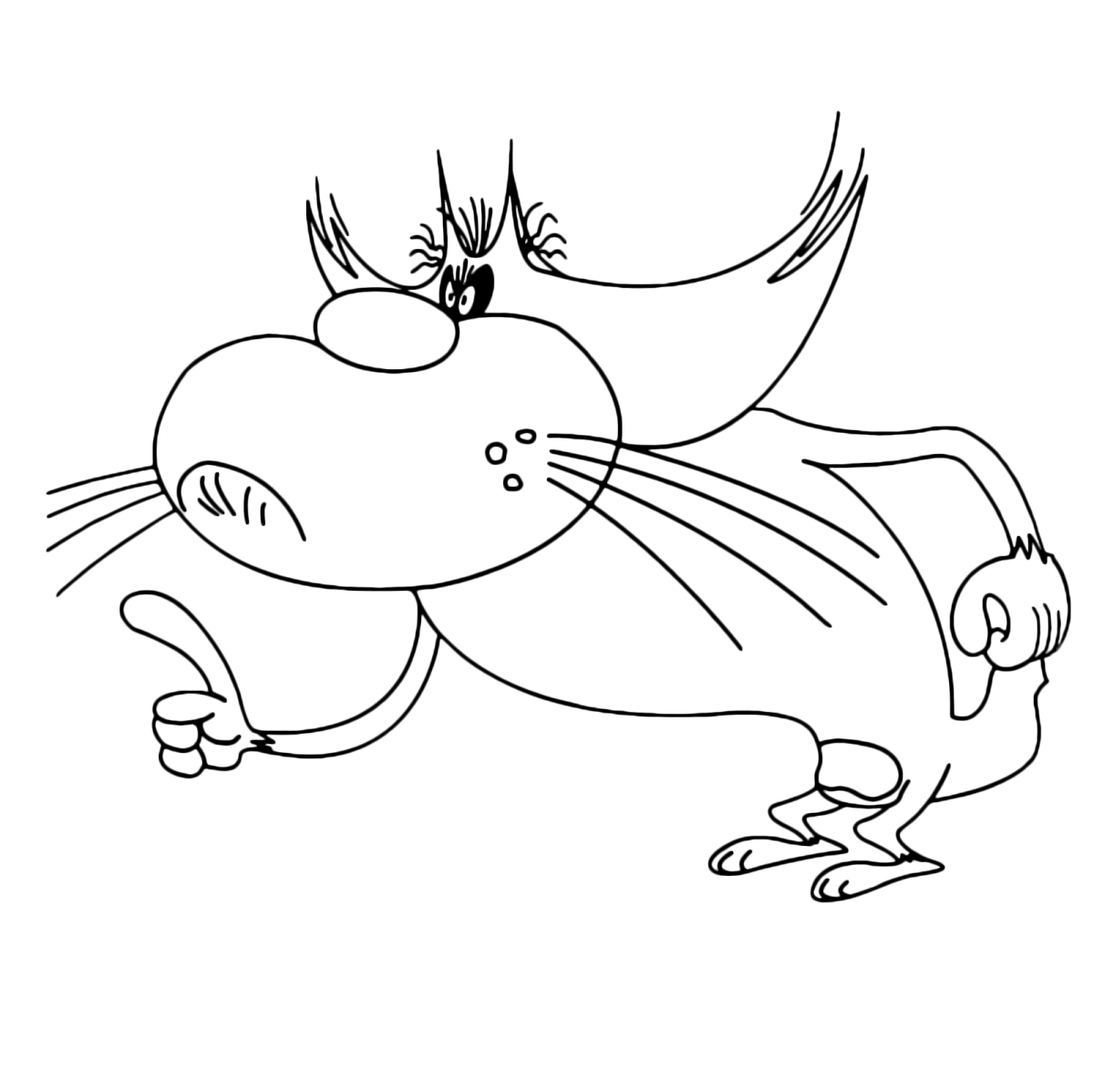 Раскраска Огги и тараканы