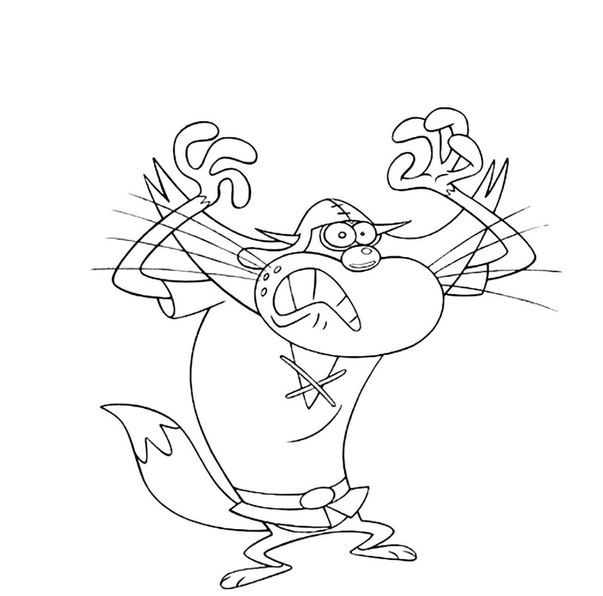 Раскраска Огги и тараканы