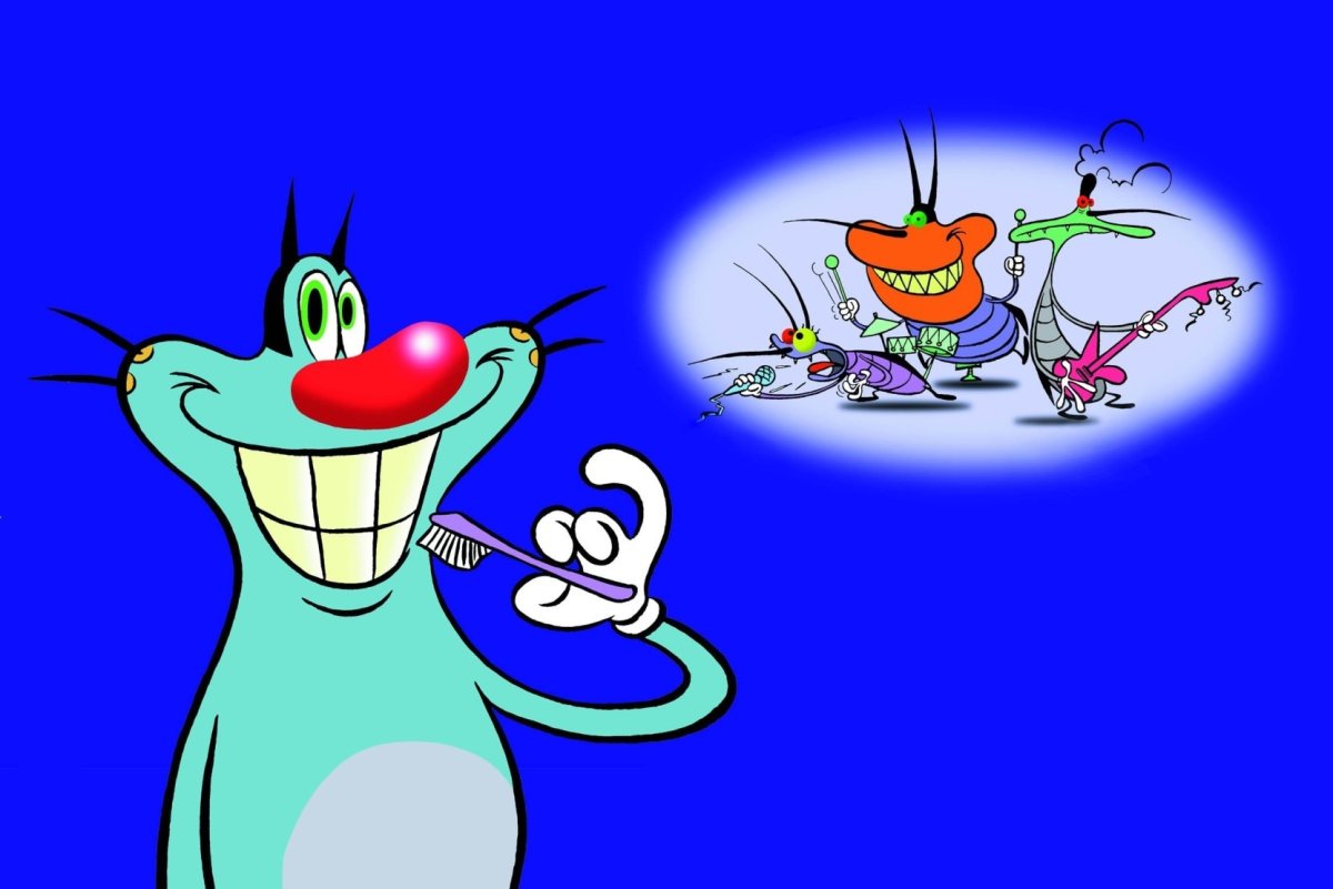 Разукрашки Огги и Кукарача