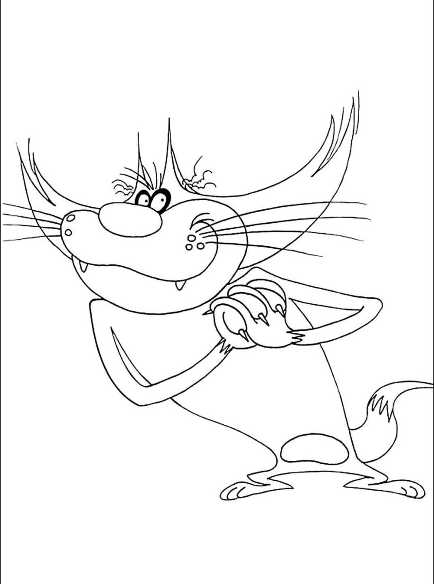 Огги и тараканы рисунок