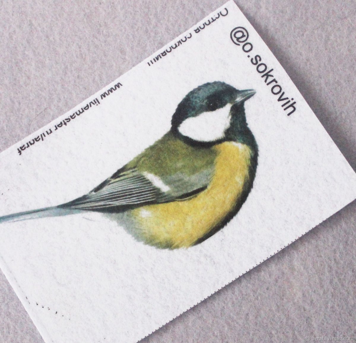 Рисование птицы синички