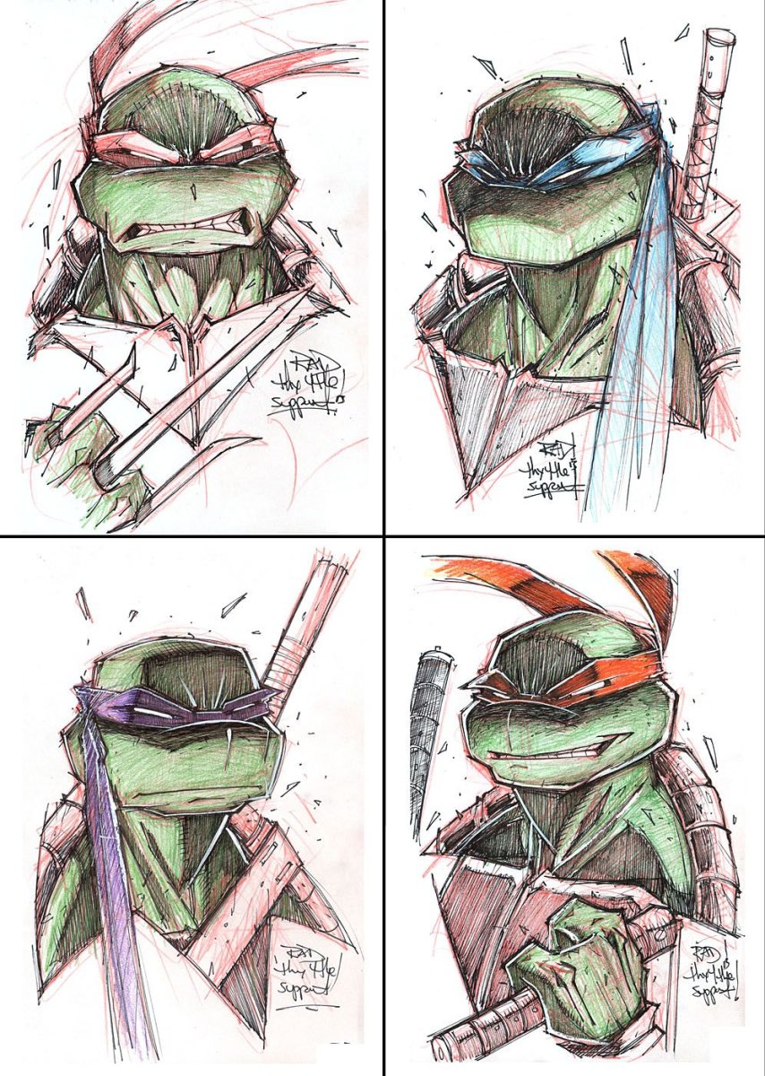 Комиксы Черепашки ниндзя рисование