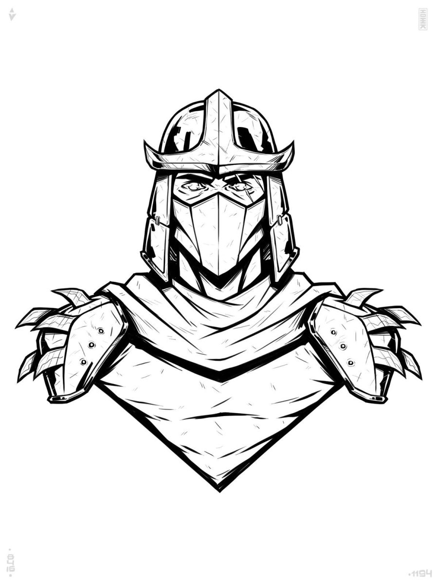 Шреддер Черепашки ниндзя рисунок