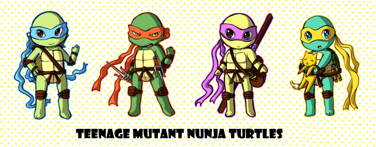 Черепашки ниндзя в стиле Чиби