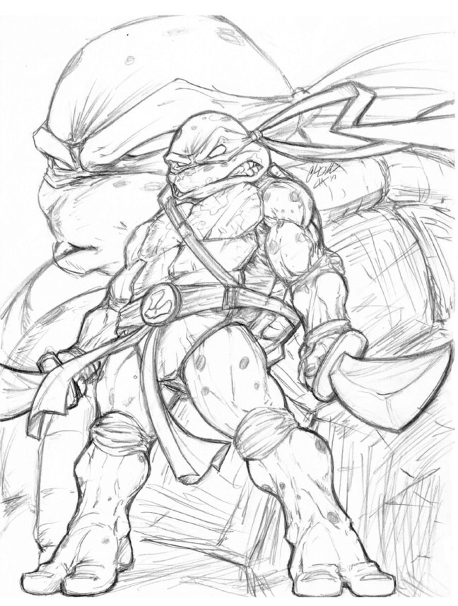 Черепашки ниндзя арты карандашом