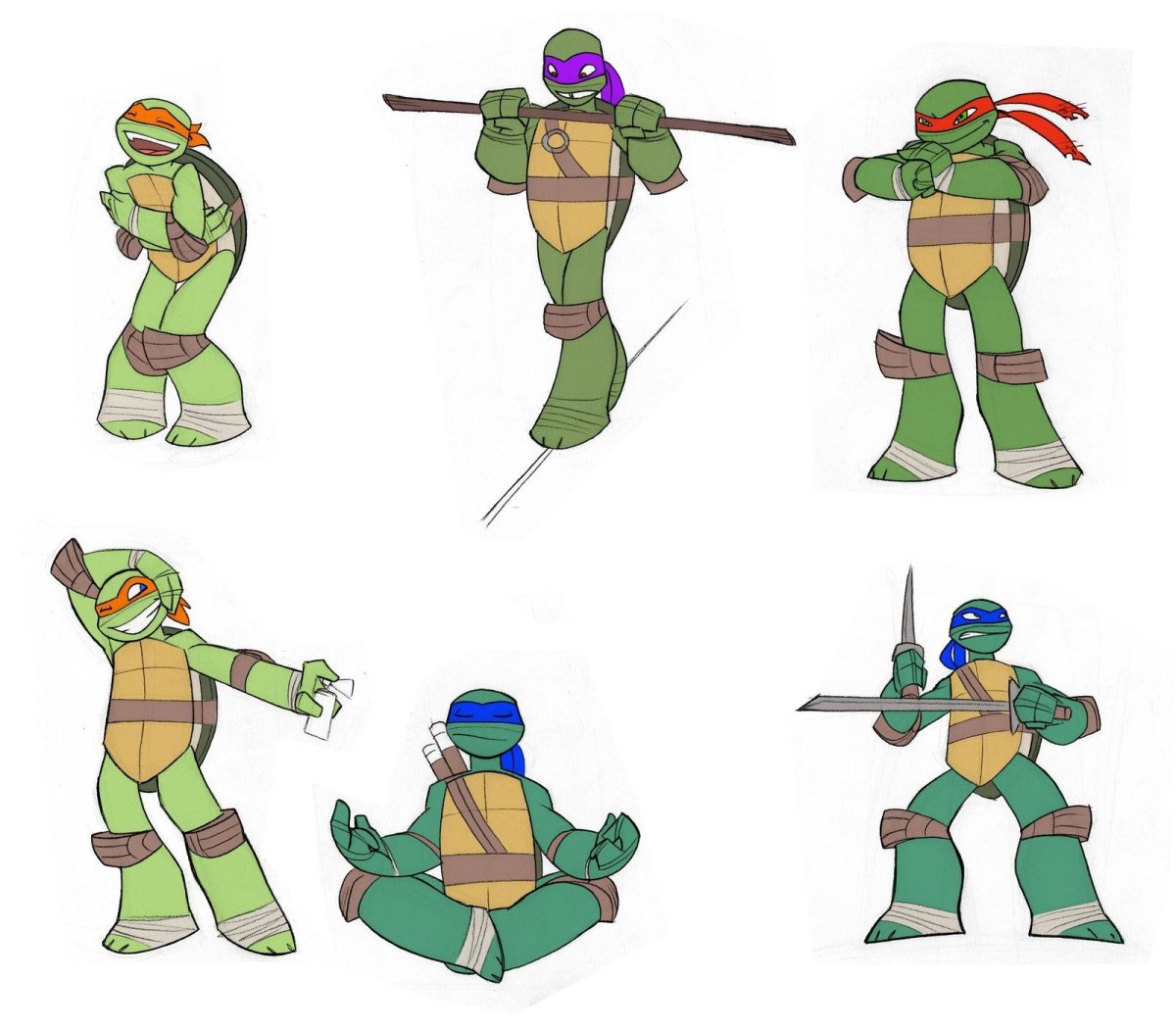 Черепашки ниндзя срисовать