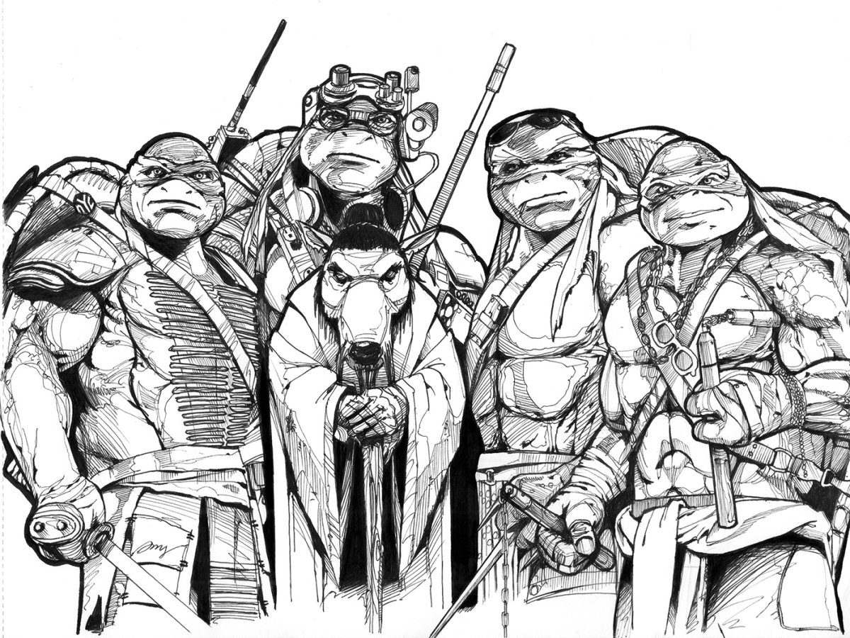 TMNT 2012 скетчи Рафаэль