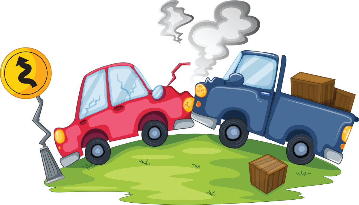 Автомобильная авария вектор