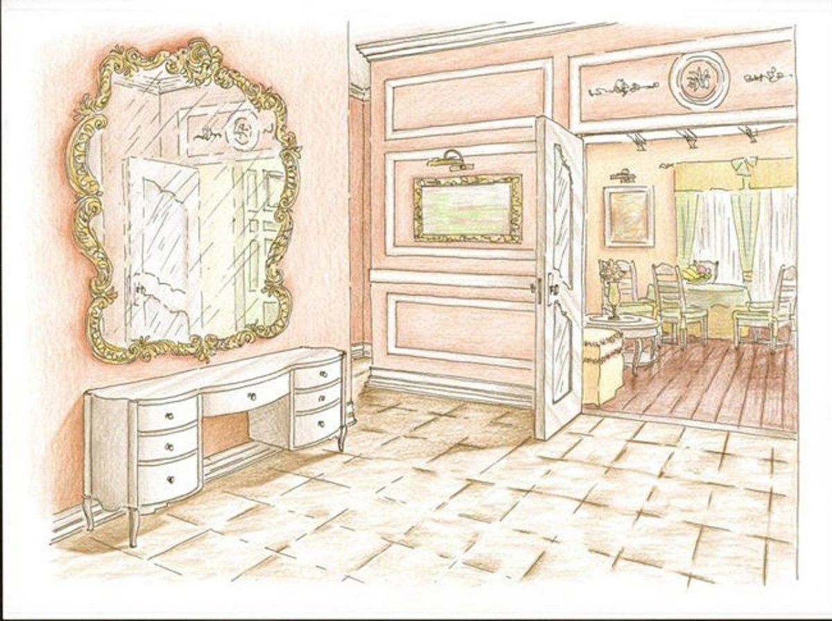 Прихожая для бумажной куклы