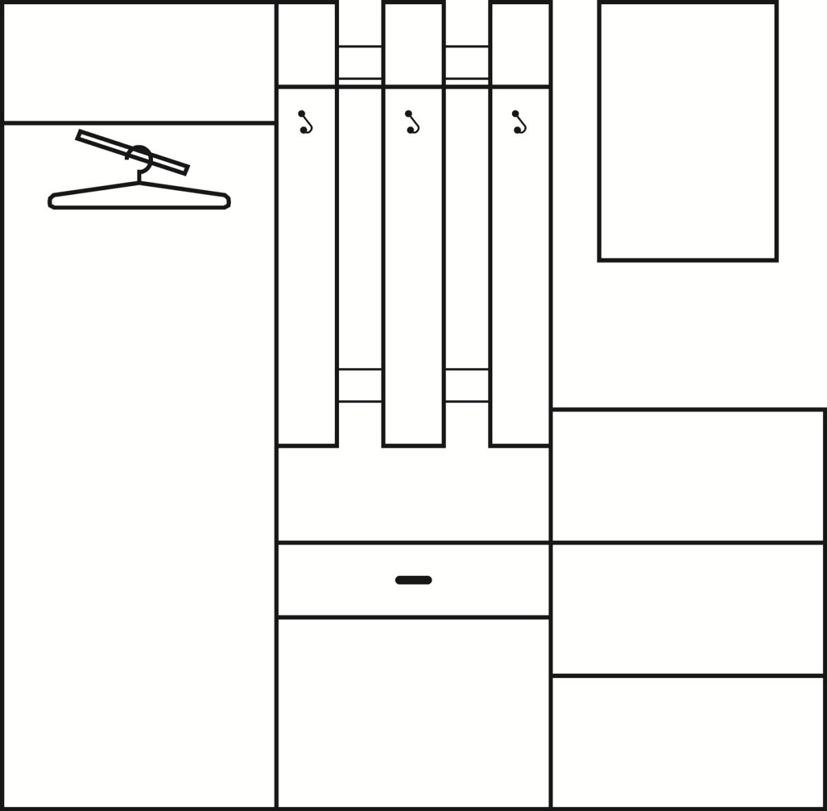 Прихожая вектор контур