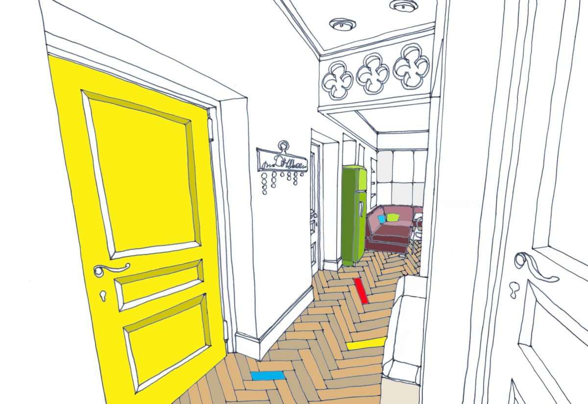 Эскиз коридора