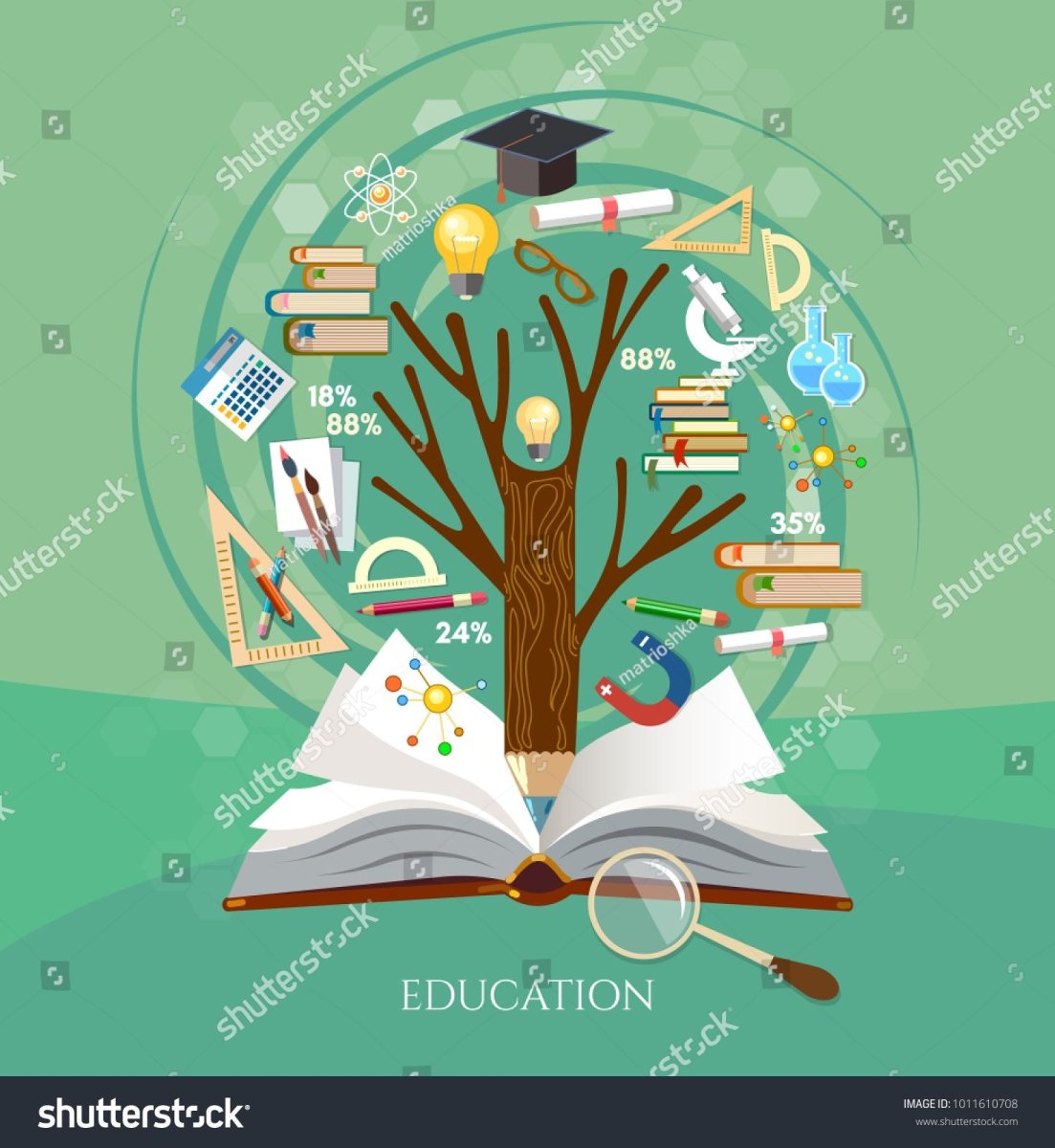 Дерево знаний растровый рисунок