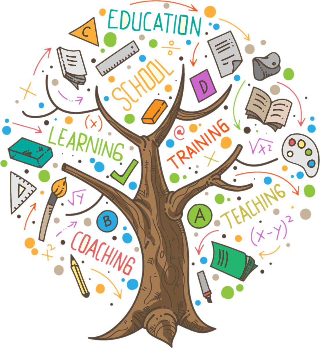 Дерево знаний на прозрачном фоне