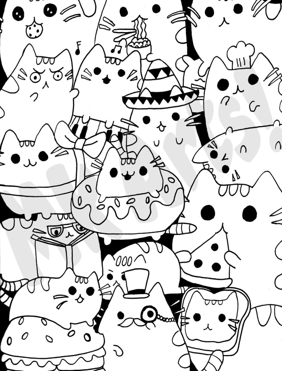 Раскраски для девочек Пушины