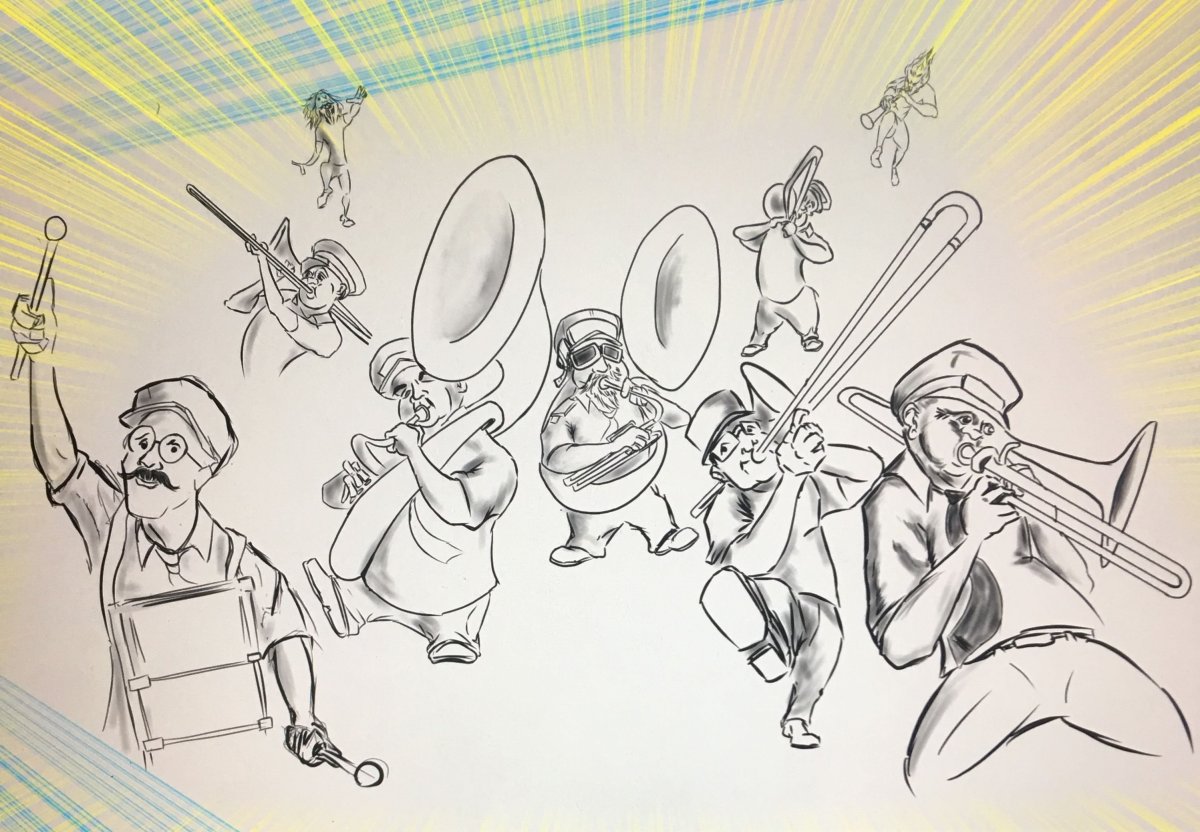 Музыкант рисунок