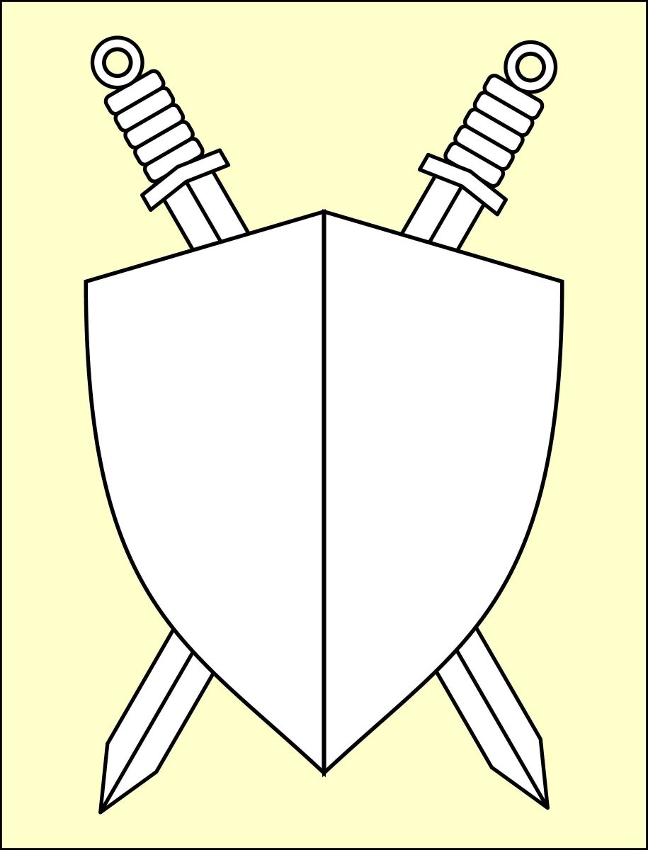 Щит с перекрещенными мечами