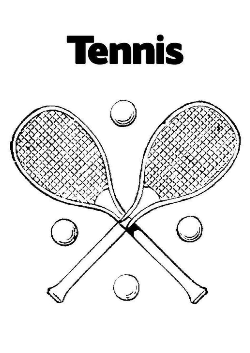 Раскраски спорт теннис