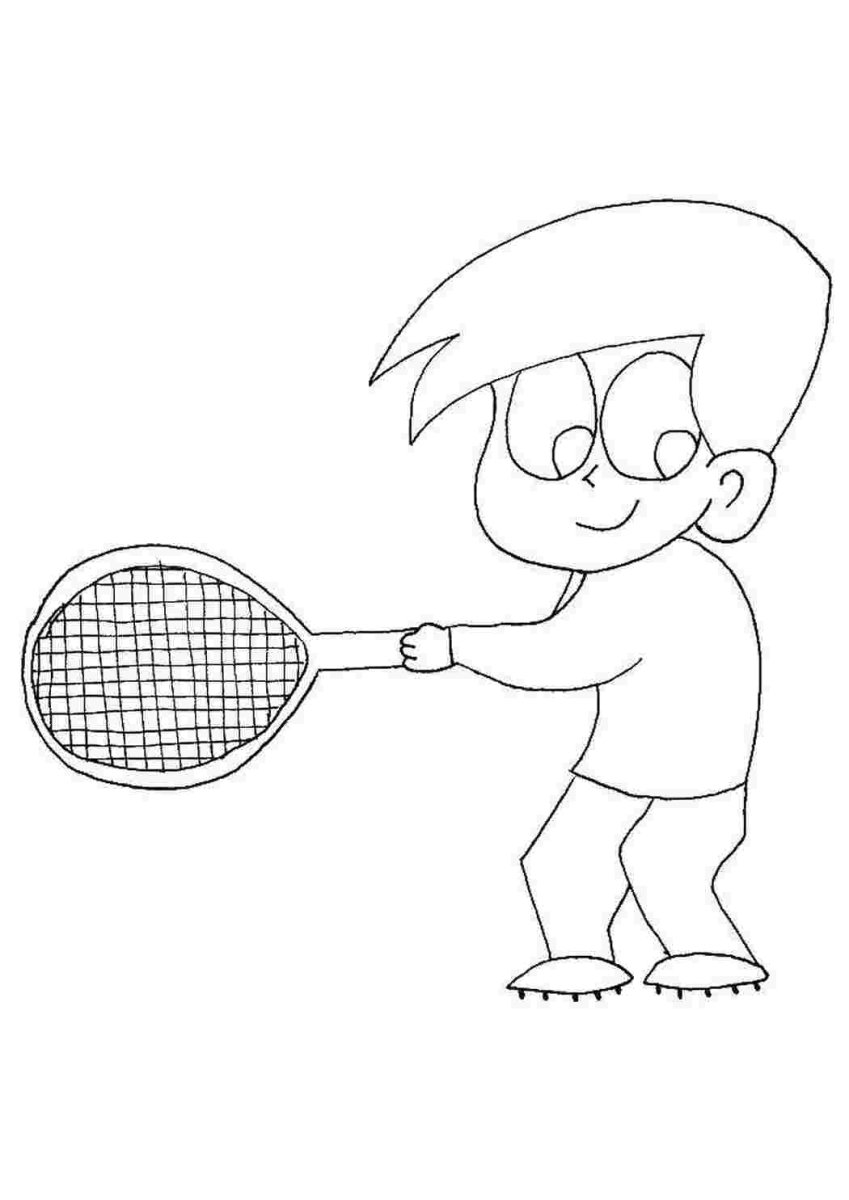 Теннисный корт раскраска