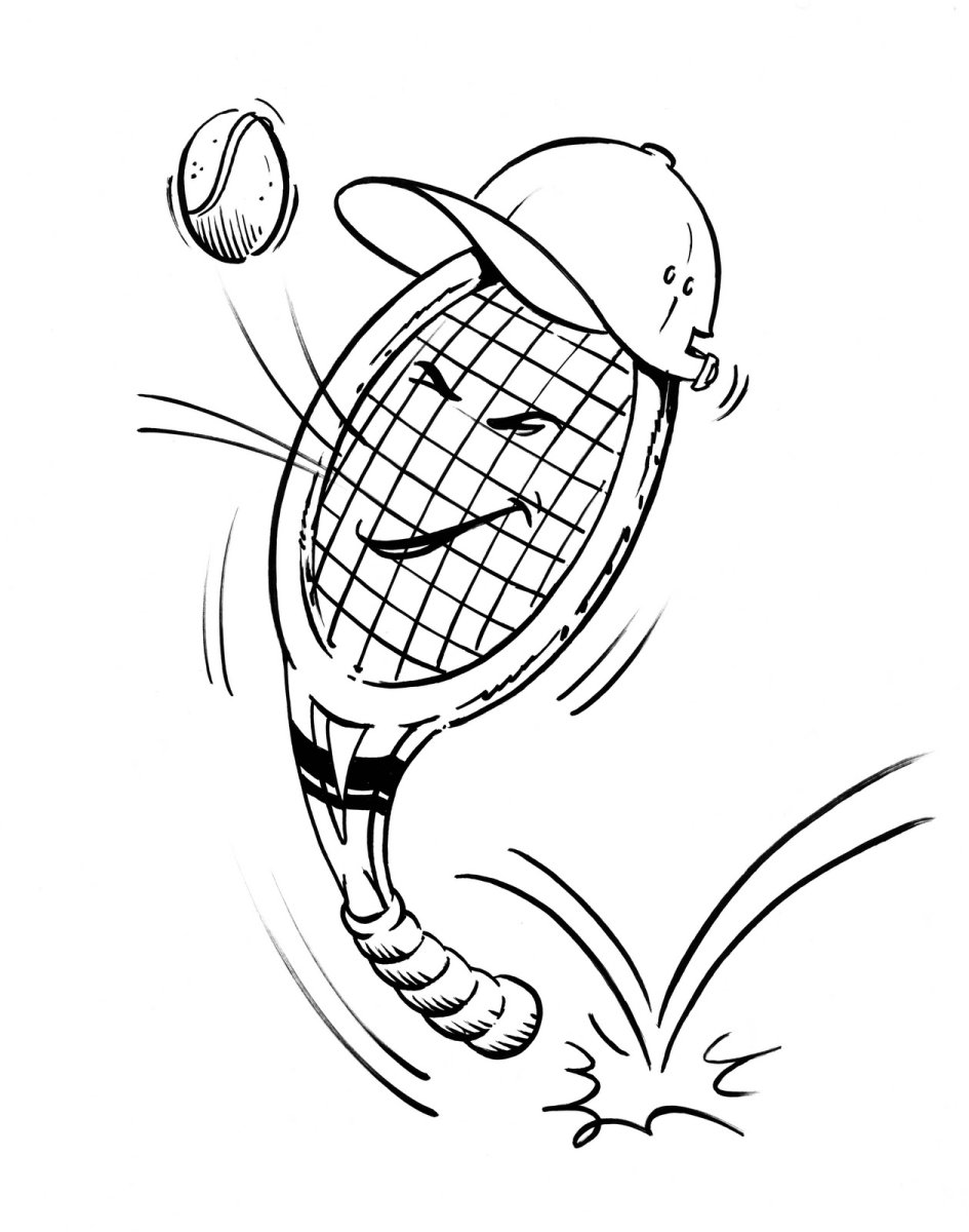 Настольный теннис раскраска для детей