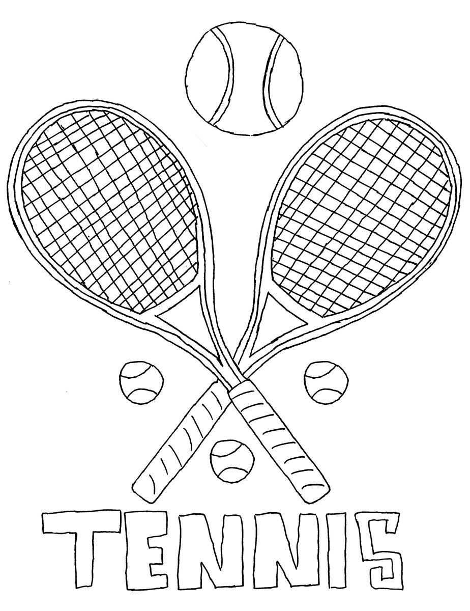 Теннис раскраска для детей