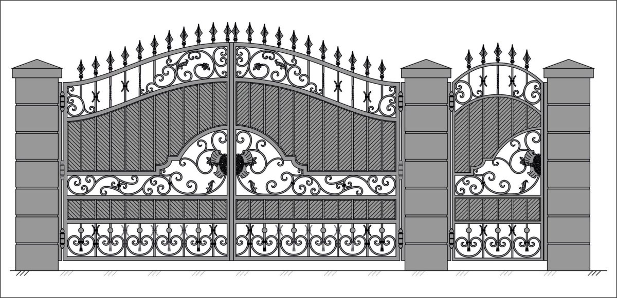 Эскизы кованых ворот