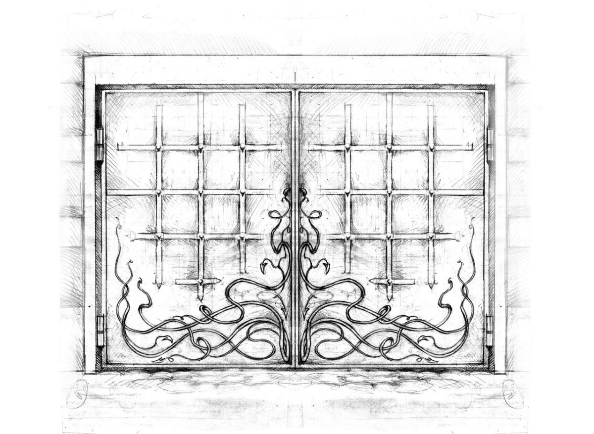 Кованые ворота эскизы