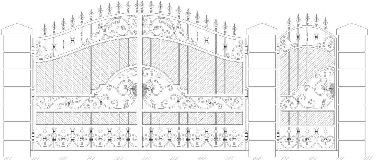 Эскиз ворот арт 2-32-2