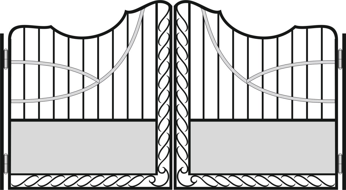 Решетка ограждения металлическая: ОС-т15-00 высотой 0,5 м