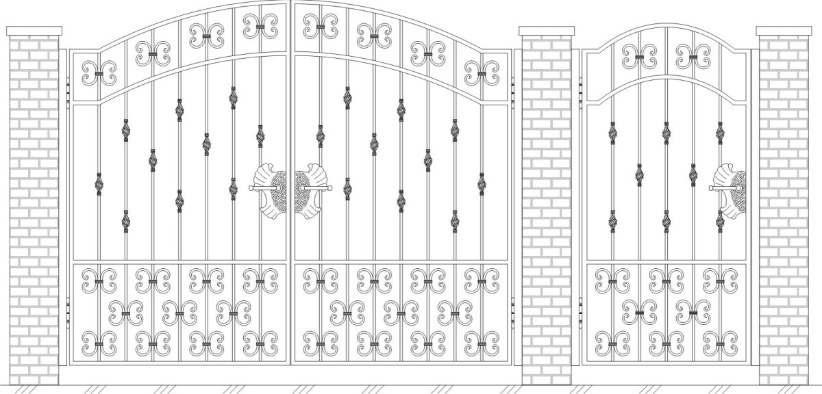 Узоры для ворот и калиток
