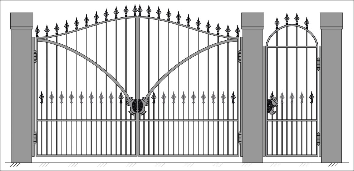 Кованые ворота эскизы